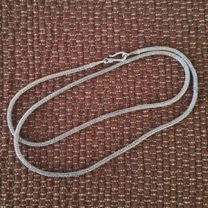 D’Joy 925 Sterling Silver Thick Woven Chain Necklace – 24” Hook Clasp – 19.1g